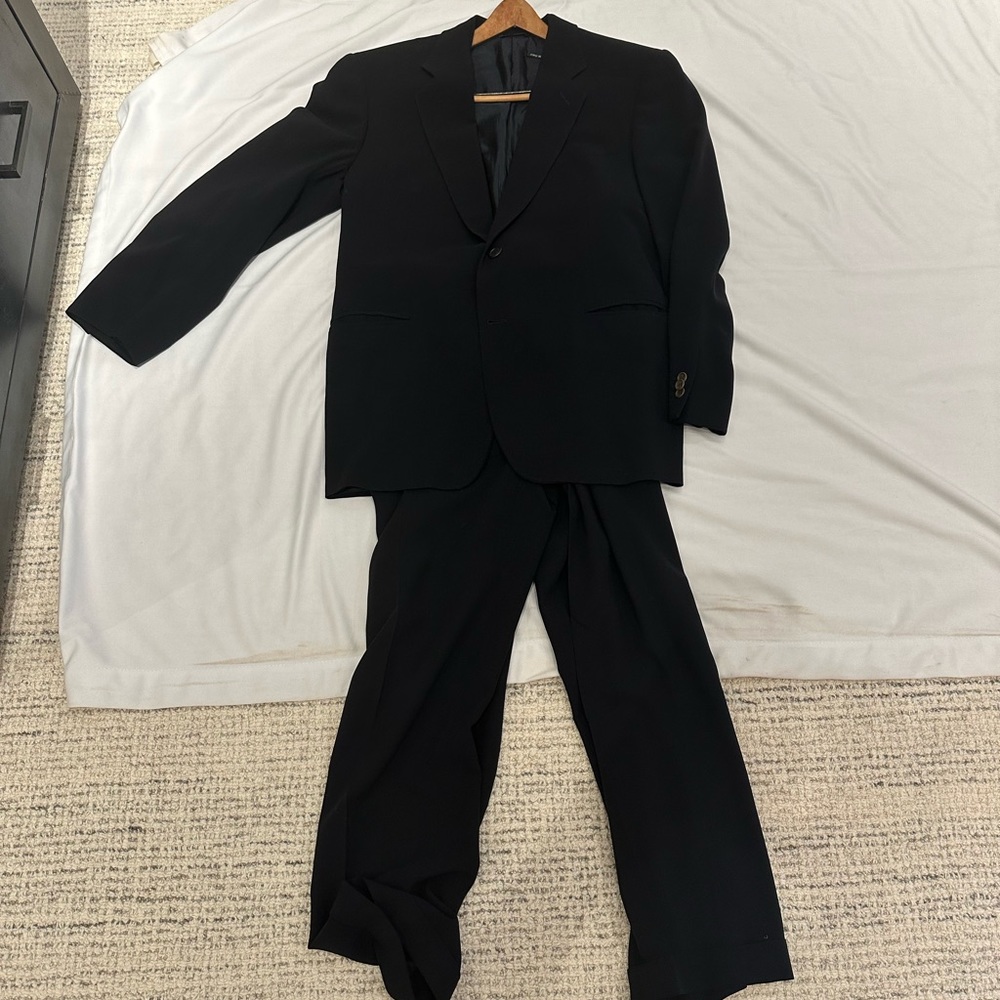 Giorgio Armani black label vintage wool suit - 1995 - 42